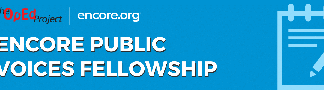 AHWGO’s Executive Director Susanne Stadler Accepted to the 2020/21 Encore Public Voices Fellowship